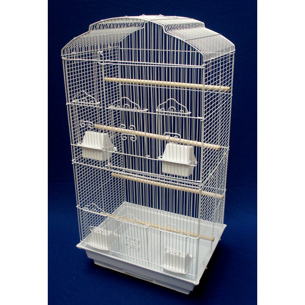 YML 35'' Steel Victorian Top Table Top Bird Cage with Perch & Reviews Wayfair